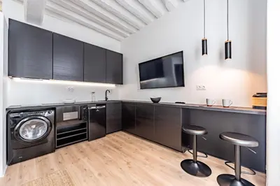 Cuisine ou kitchenette dans l'établissement Studio Cosy - Hypercentre Rouen - Rue Vicomté