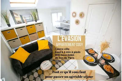 Plan de l'établissement L'Evasion - coeur de ville - WIFI - Gare