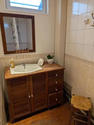 Salle de bains dans l'établissement Cosy Campagne