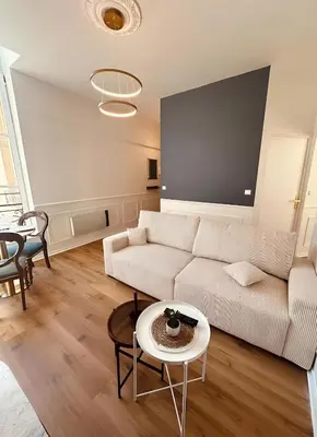 Coin salon dans l'établissement St Croix Appartement style Haussmannien lumineux 