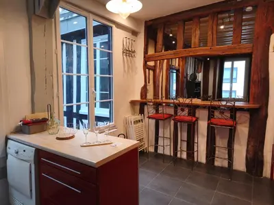 Cuisine ou kitchenette dans l'établissement Hyper centre Vieux Marché