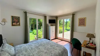 Un ou plusieurs lits dans un hébergement de l'établissement Cottage de Flesselles