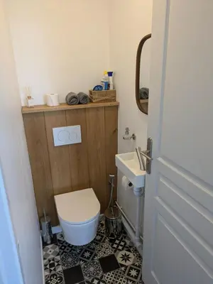 Salle de bains dans l'établissement l'escale familiale