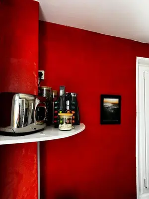 Cuisine ou kitchenette dans l'établissement Chez Suzie