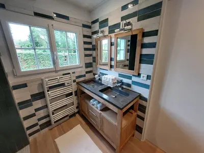 Cuisine ou kitchenette dans l'établissement La closerie de l'Andelle