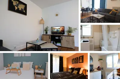 Télévision ou salle de divertissement dans l'établissement Le Beauregard, Hyper Centre de Beauvais, 2 Chambres