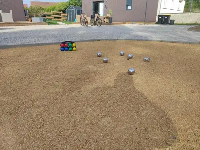 Aire de jeux pour enfants de l'établissement Cottage bungalow le St Vel'
