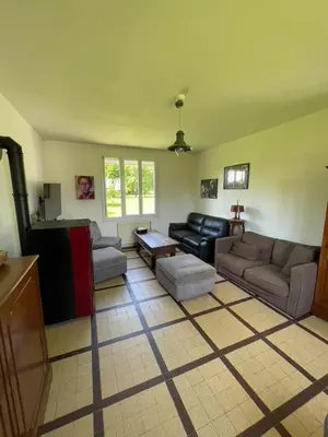 Coin salon dans l'établissement Maison de Campagne pour 6 personnes Baromesnil
