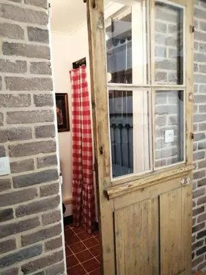 Salle de bains dans l'établissement Les Petites Suites Dieppoises - La Tanière du Loup