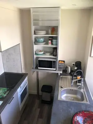 Cuisine ou kitchenette dans l'établissement Chouet mon appart