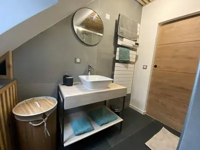 Salle de bains dans l'établissement Chaleureux studio hyper centre