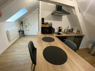 Cuisine ou kitchenette dans l'établissement Chaleureux studio hyper centre