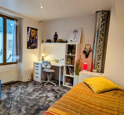 Un ou plusieurs lits dans un hébergement de l'établissement COCON zen et naturel juste à côté de Paris