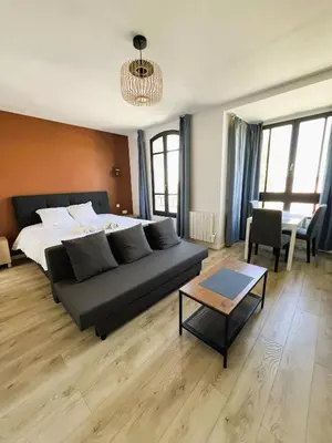 Coin salon dans l'établissement villa Konny studio rez-de-chaussée