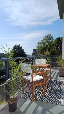 Balcon ou terrasse dans l'établissement Le Gîte de Mag