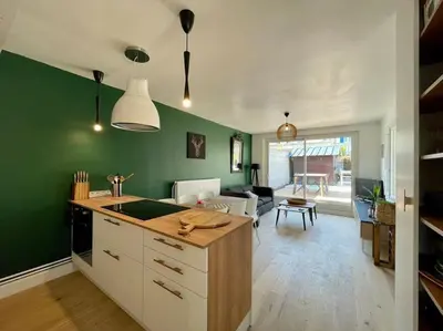 Cuisine ou kitchenette dans l'établissement Rouen Gare - le Cabanon Grand Large