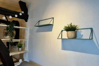 Un ou plusieurs lits superposés dans un hébergement de l'établissement Vera Studio Confortable sous les combles !