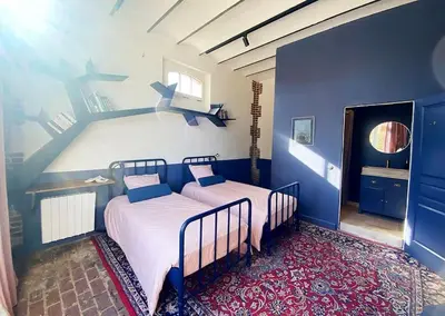 Un ou plusieurs lits dans un hébergement de l'établissement Les Gîtes de Little Castle campagne à 1 h de Paris
