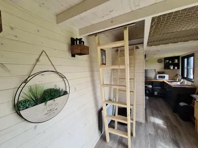 Cuisine ou kitchenette dans l'établissement l'escale de Normandie