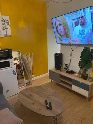 Télévision ou salle de divertissement dans l'établissement Charmant appartement centre ville