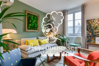 Coin salon dans l'établissement Bob surprenante maison avec parking en centre