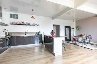 Cuisine ou kitchenette dans l'établissement Le Faubourg Saint Martin Senlis