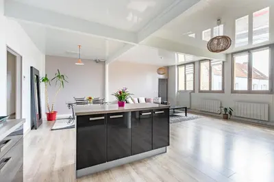 Cuisine ou kitchenette dans l'établissement Le Faubourg Saint Martin Senlis
