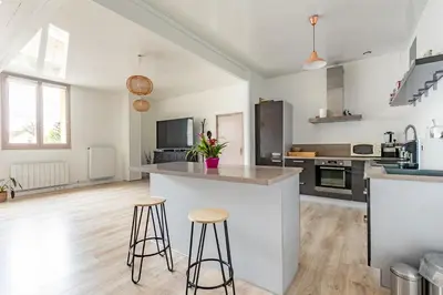 Cuisine ou kitchenette dans l'établissement Le Faubourg Saint Martin Senlis