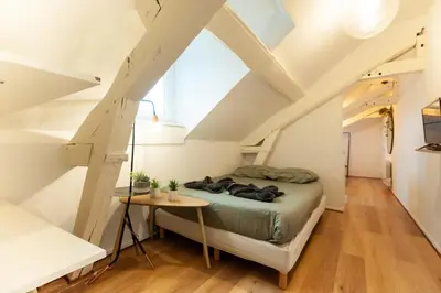 Un ou plusieurs lits dans un hébergement de l'établissement Le Loft - studio en Hypercentre - Cathédrale