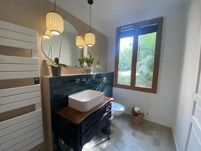 Salle de bains dans l'établissement Maison Félice