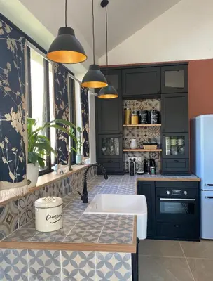Cuisine ou kitchenette dans l'établissement Maison Félice