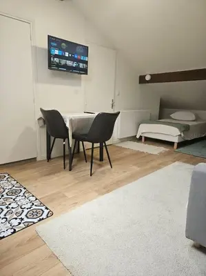 Télévision ou salle de divertissement dans l'établissement Studio proximité gare ligne H