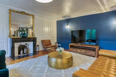 Coin salon dans l'établissement L'Ambassadeur appartement époustouflant en plein coeur de Rouen