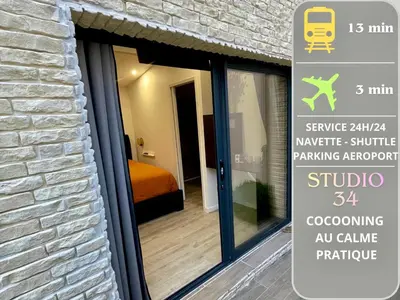 Plan de l'établissement Chambre 34 indépendante et privée avec service de navette