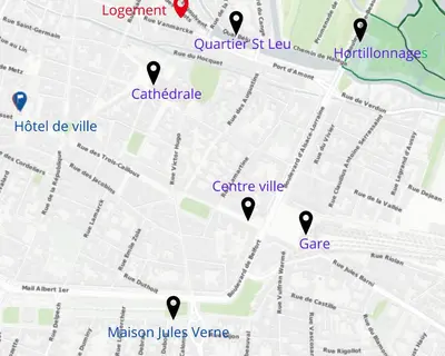 Plan de l'établissement Archer, Plein centre, Quartier historique