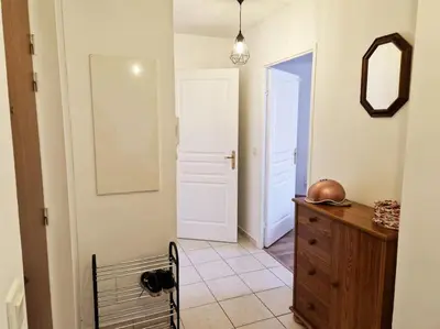 Cuisine ou kitchenette dans l'établissement Votre cocon avec baignoire et Wifi à 15 min à pied du centre d'Amiens