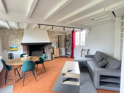 Coin salon dans l'établissement Maison de campagne