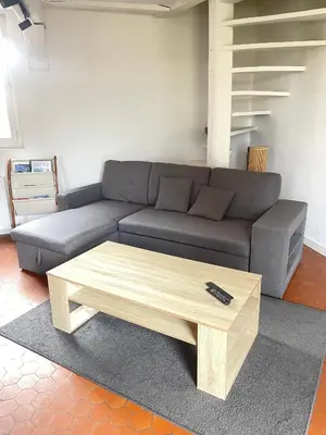 Coin salon dans l'établissement Maison de campagne