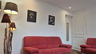 Coin salon dans l'établissement Maison Les Glycines Rouen