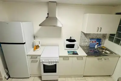 Cuisine ou kitchenette dans l'établissement Chez Mireille sur le chemin de la baie de Somme