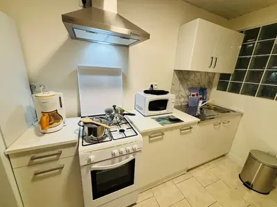 Cuisine ou kitchenette dans l'établissement Chez Mireille sur le chemin de la baie de Somme