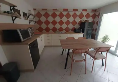 Cuisine ou kitchenette dans l'établissement Terracotta