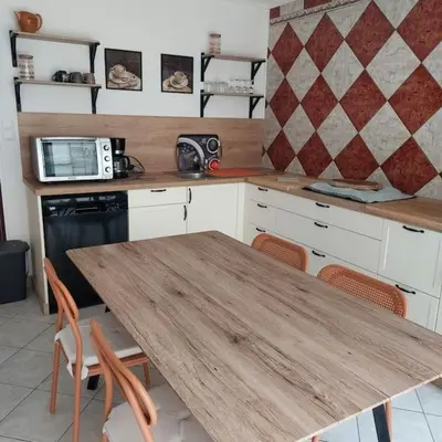 Cuisine ou kitchenette dans l'établissement Terracotta