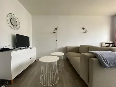 Télévision ou salle de divertissement dans l'établissement Appartement pour 8 personnes à Mont-Saint-Aignan - 217