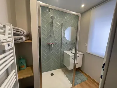 Salle de bains dans l'établissement Duplex Saint Martin