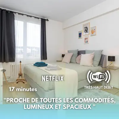 Plan de l'établissement Appartement T2, fonctionnel, Parking,balcon ,2 minutes gare ,17 minutes Paris