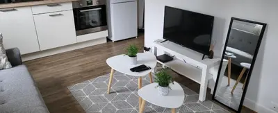 Cuisine ou kitchenette dans l'établissement Joli appartement 2 pièces sur Liancourt