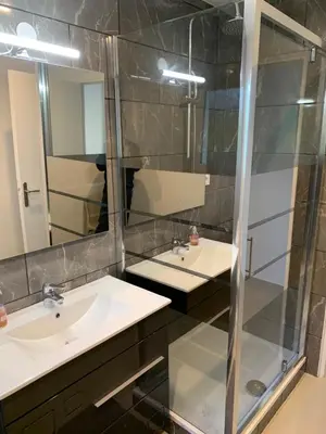 Salle de bains dans l'établissement Agréable appartement 2 pièces