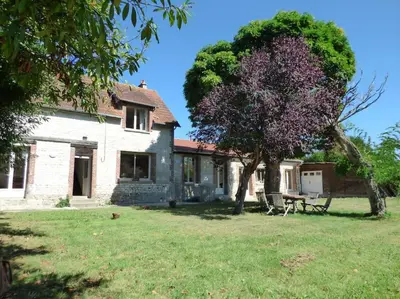 Jardin de l'établissement Maison de vacances ideale - La Mariniere du Mesnil
