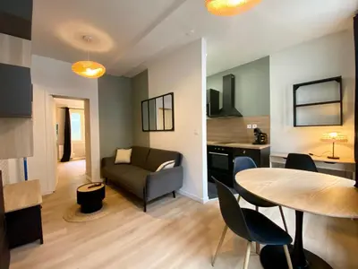 Coin salon dans l'établissement Appartement rempli de douceur - 350
